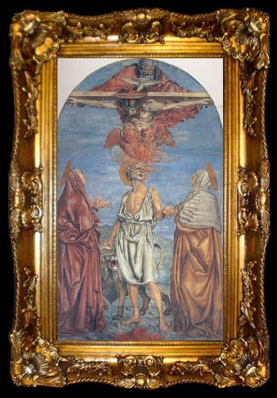 framed  Andrea del Castagno The Trininty with Saints, ta009-2